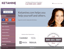 Tablet Screenshot of ketamine.com